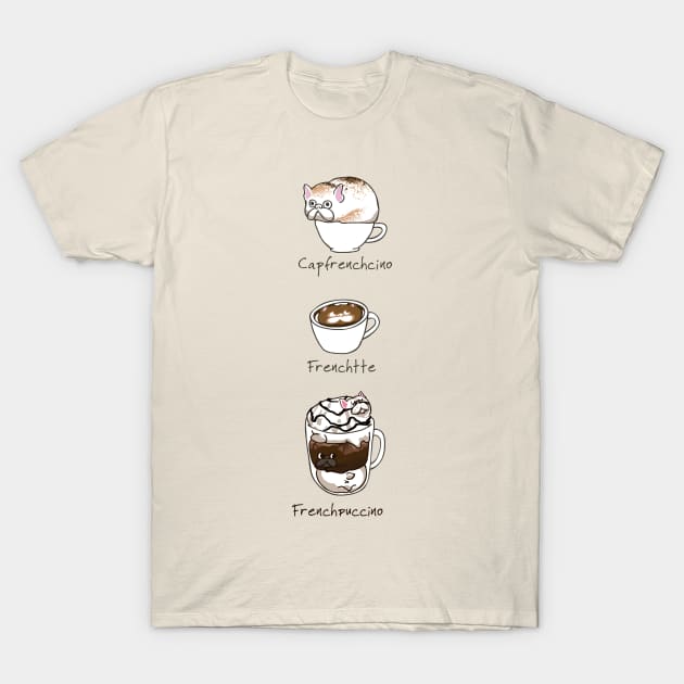 My favorite coffee Frenchie T-Shirt by huebucket